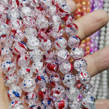 Perlas de abalorios hechos a mano al por mayor del aterrizaje del grano UB-054 Crystal Crackle para la joyería